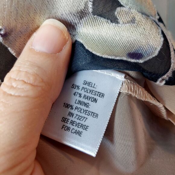 Vera Wang Floral Petite Silky Camisole Tank Top Sleeveless Blouse Sz PXS - Picture 7 of 10